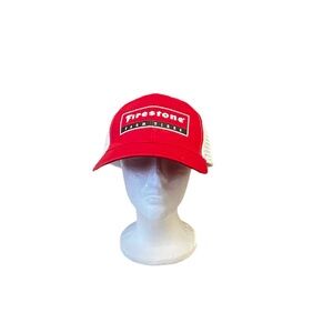 Firestone Farm Tires The Leader In The‎ Field Red And White Hat Baseball Cap
